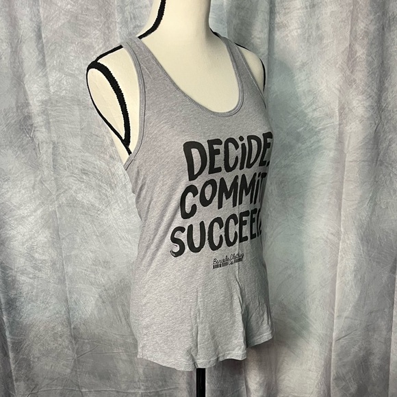 Barcode Clothing Co. Decide. Commit. Succeed. Gray Racerback Tank Top - Medium - Picture 4 of 9